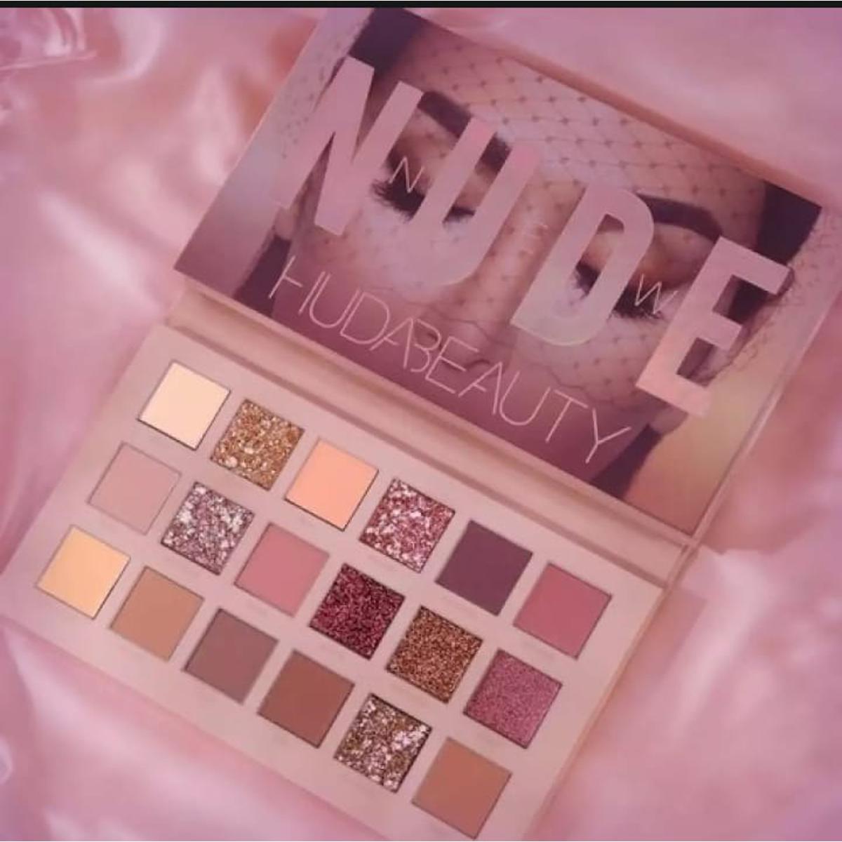 Huda Beauty The New Nude Eyeshadow Palette - 18 Pan Ultra-Pigmented Shadow Collection with Mattes