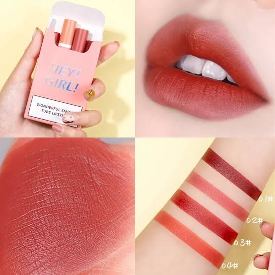 Hey Girl Smoke Lipstick Pack of 4 – Matte Long Lasting Shades