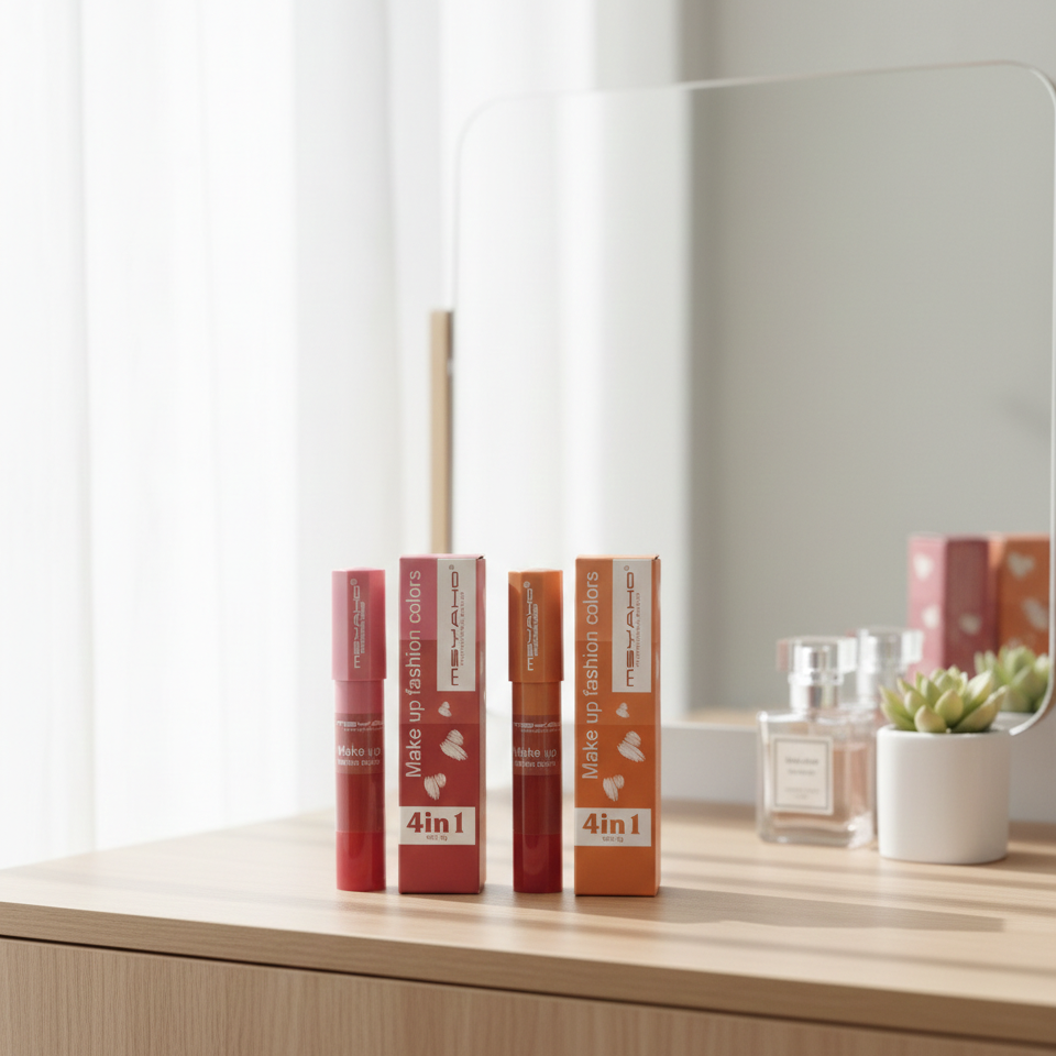 MSYAHO 4-in-1 Lip & Cheek Tint – Long Lasting Fashion Colors