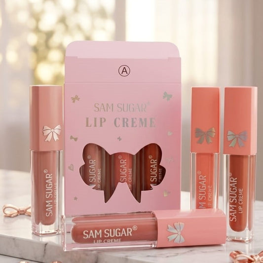 Sam Sugar Matte Liquid Lipstick Pack of 4 – Long Lasting & High Pigment